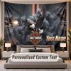Custom Name Text Tapestry Harley-Davidson Personalized Polyester Wall Tapestry For Bedroom And Room