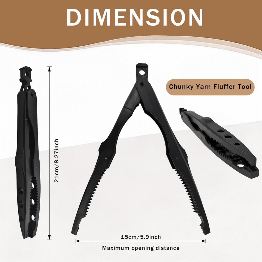 Garnaufplusterer Effizienter Serrated Jaw Verriegelbar Extra Dickes Garnaufplusterwerkzeug für DIY Bastel Häkel Strick Projekte