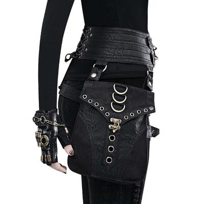Hüfttasche Bauchtasche Crossover Korsett Geldbörse Leder Bein Hüfte Tasche Lässiger Tagesrucksack Gothic Festival Cosplay Kostüm Gürtel Tasche
