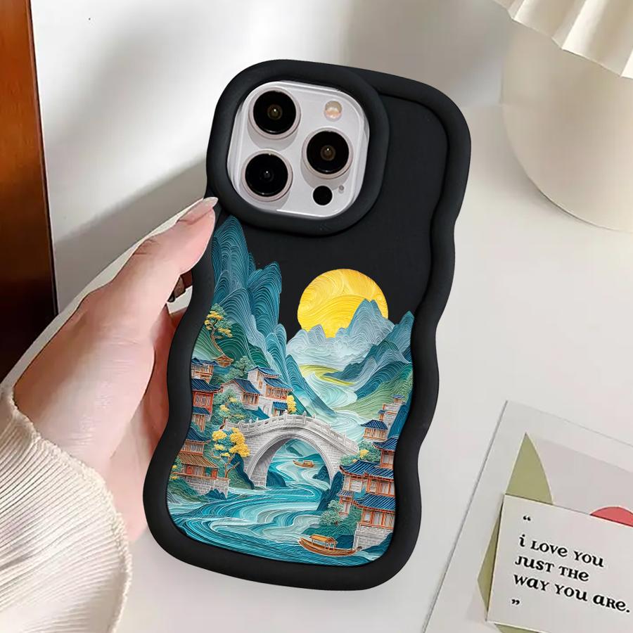 Mountain Art Case for iPhone 17 Air 13 XR 15 Plus 16 Pro Max 11 14 8 12 Soft Phone Cover