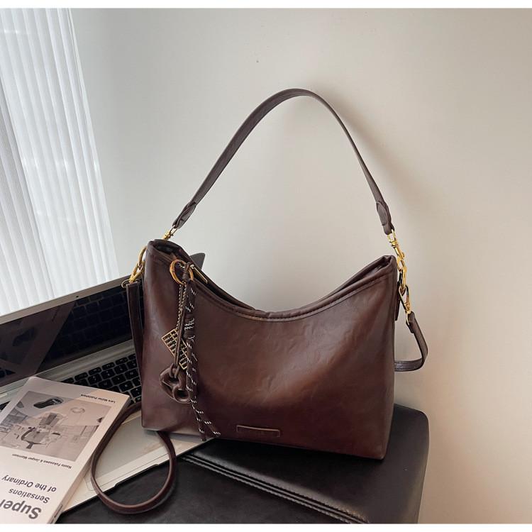 IELGY Ladies Messenger Bag Summer All-Match Retro One-Shoulder Underarm Bucket Bag