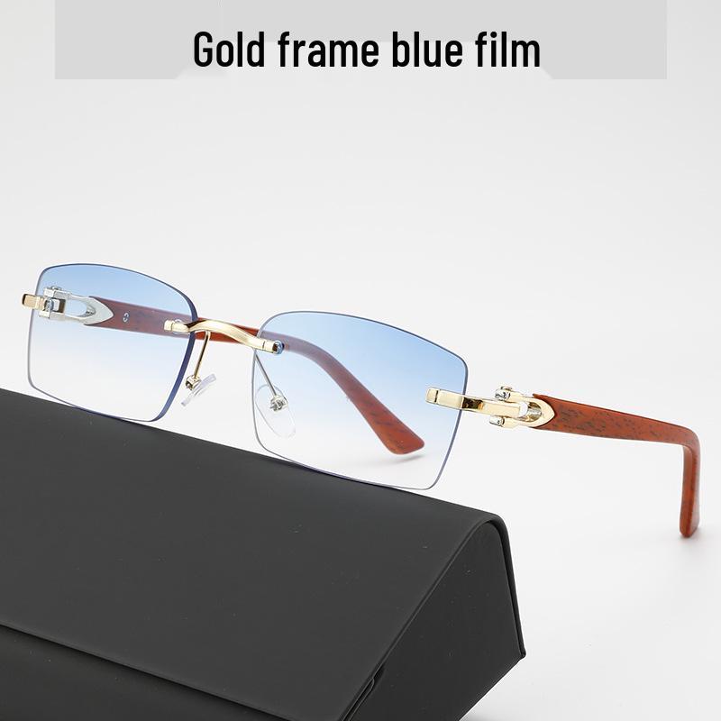 

Солнцезащитные очки Douyin 2025 без оправы, модные, с обрезанным краем: Модный и Унисекс