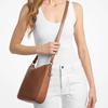 MICHAEL KORS Nayla brand logo design pebbled leather messenger bag crossbody bag medium women's brown