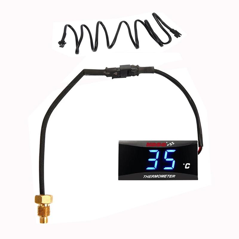 KOSO Water Temperature Gauge Mini Meter Thermometer Motorcycles Universal For XMAX300 250 NMAX155 CB400 CB500X Sensor Accessorie