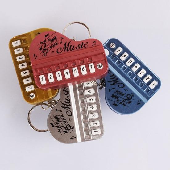 Schlüsselanhänger-Anhänger, Mini-E-Piano-Form, 8 Tasten, leichte Musik, Cartoon-Paar-Anhänger, exquisiter Schlüsselanhänger, lustiges Geburtstagsgeschenk