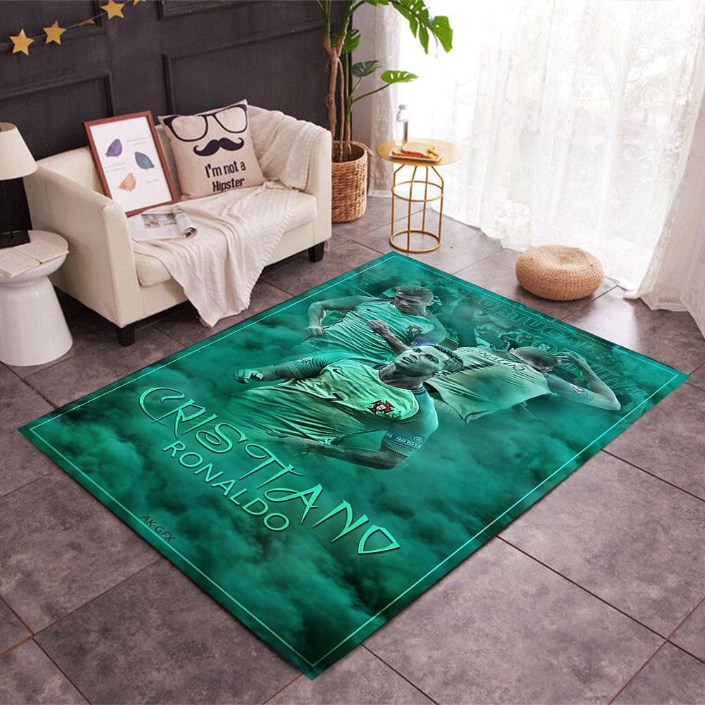 Football Players Action Carpet Suitable for Decorate Room Game Room Study Room Entryway Antislip Carpet Decorate Offices Spiritual Gift