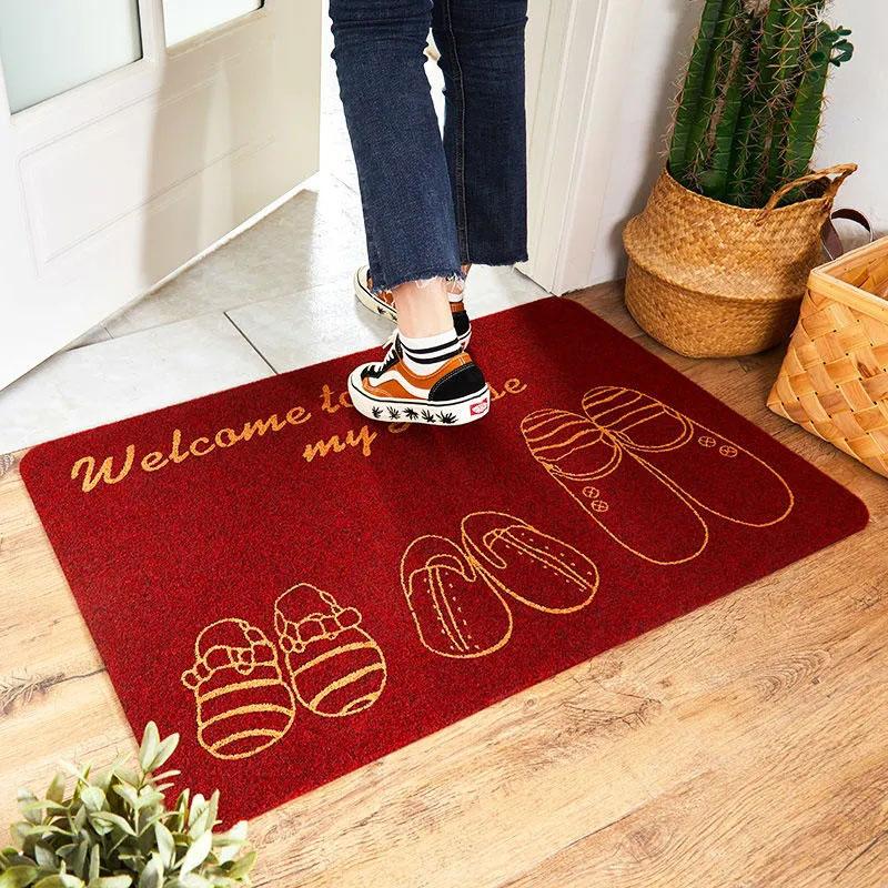 Entrance Floor Mats Foot Mats Household Door Entry Rubbing Mud Dedusting Rug Non-slip Absorbent Pads Kitchen Bedroom Carpets