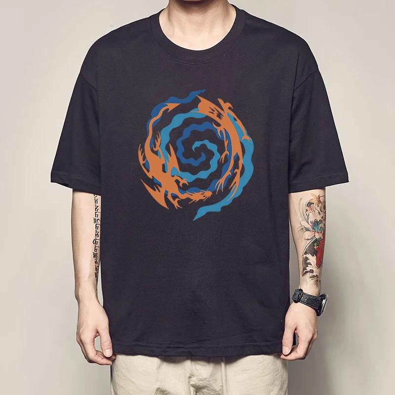 

Summer Game King Tee Muto Games Blue Eyes White Dragon Print Men s T-shirt Short Sleeve Dark Mage Clothes Giant Divine Soldiers S чёрный