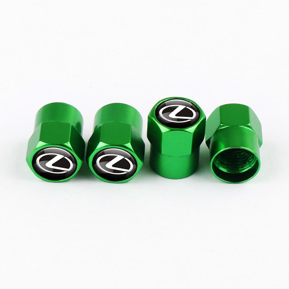 4Pcs Aluminium Car Wheel Tire Valve Cover Dust-proof Decorative Caps Accessories For Lexus RX350 IS250 IS350 GX460 ES350 GS350CE7 