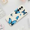 For Samsung Galaxy A17 5G Case Blue Butterflies Pattern Printing Straight Edge TPU Phone Back Cover