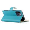 For iPhone 14 Pro Max Case Zipper Pocket Wallet Color Splicing Leather Flip Phone Cover with Straps