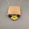 Gold-Plated Retro Chinese Koi Fish Peace Lock Necklace for Women