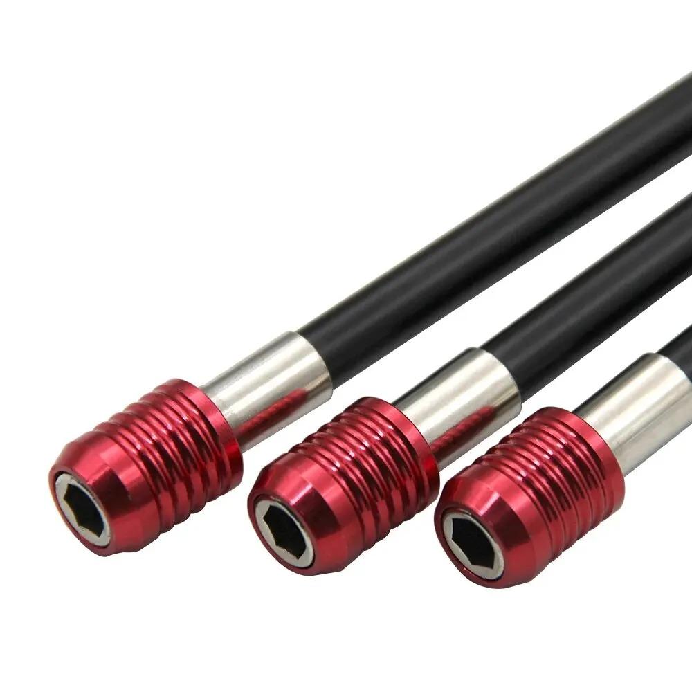 1 pieza Mango Hexagonal Rojo Extendido Liberación Rápida Autoblocante Varilla de Extensión Varilla de Extensión 300mm Herramienta Varilla de Extensión Destornillador
