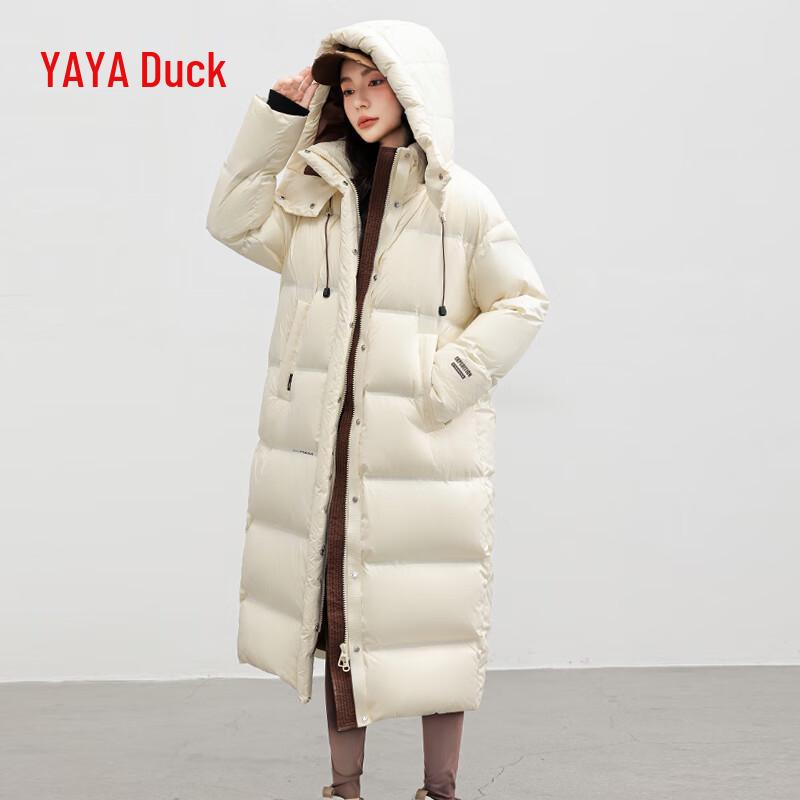 YAYA Women's Mid-Length Loose Duck Down Jacket