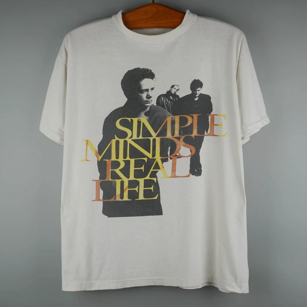 

Vintage Simple Minds 1991 Real Life Tour Black T-Shirt Cotton S-4XL LI1556 Unisex T-Shirt L