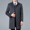 Woolen coat men's mid-length winter new style middle-aged men's wool coat autumn and winter daddy cashmere thick windbreaker