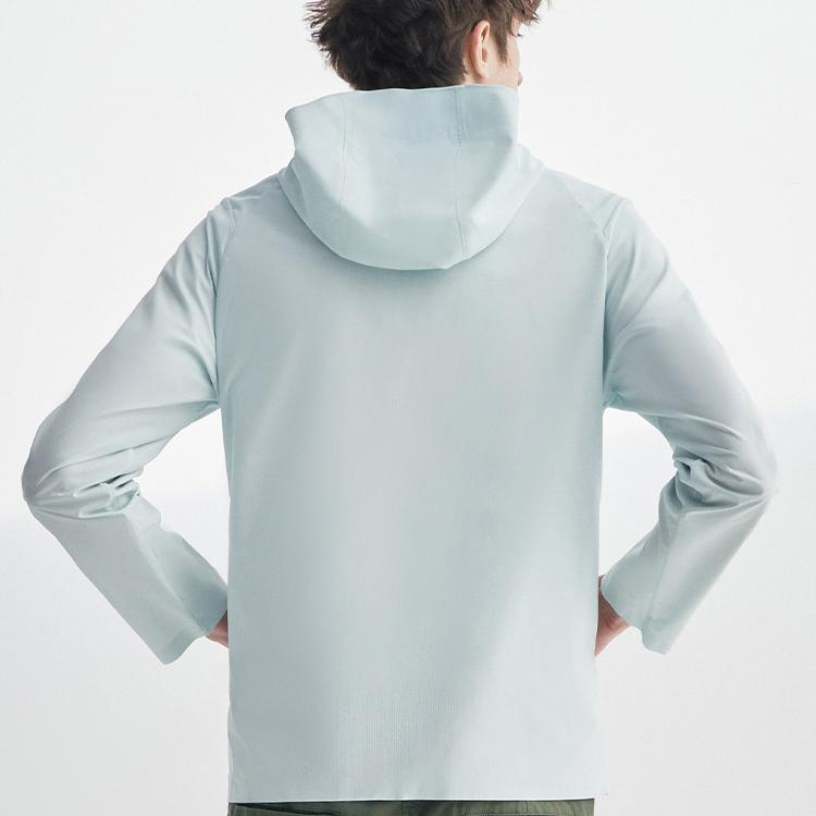 Fila Sport Hooded Zip Jacket Men Outerwear Mint-Green F11M028701FTQ