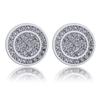 Cylindrical Mens Earrings Full Zircon Hip Hop Trendy Ear Jewelry