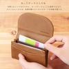 Nafka Women's Genuine Leather Mostro Business Card Case with Large Capacity and Dividers, Made in Japan [NFK-72113] (Light Green)