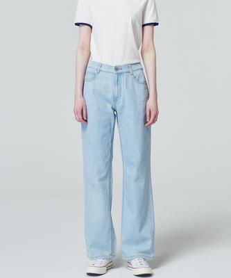 MALOUPE 9118 Low-Rise Denim Pants (Light Indigo)