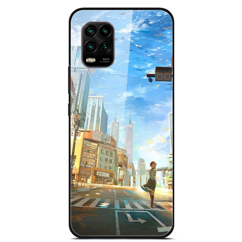 For Xiaomi Mi 10 Lite 5G Case Tempered Glass Hard Back Cover For Xiaomi Mi 10 10T Lite Pro Case Fundas For Xiaomi Mi10 Lite Capa