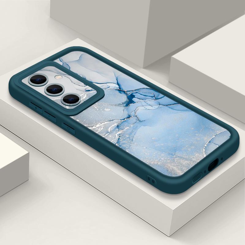 Geometry Marble Print Case For Samsung A57 A37 A27 A17 S26 Ultra S25 FE A56 A36 A26 A16 A55 A35 A25 A15 A54 5G S21 S22 S23 S24 Plus Shockproof Cover