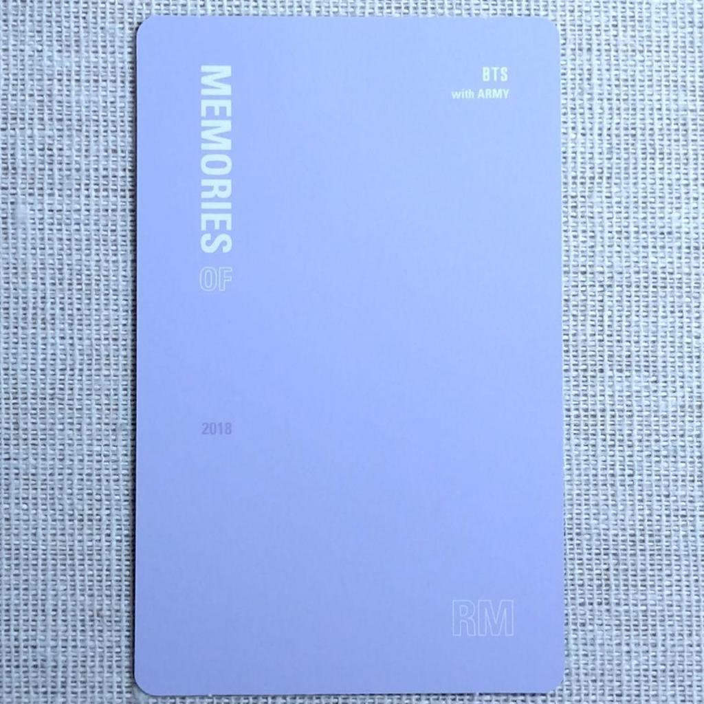 [USED] BTS MEMORIES 2018 Blu-ray RM Trading Card
