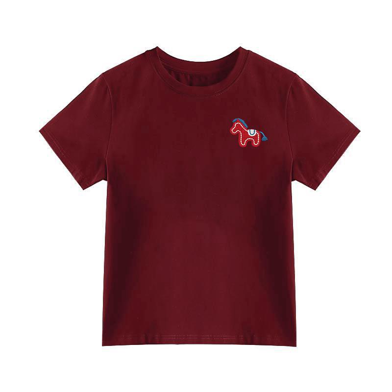 2026 Wine Red Plus Size Short Sleeve Women's T-Shirt: Flattering, Versatile, Round Neck, Belly-Hiding, Stylish Top