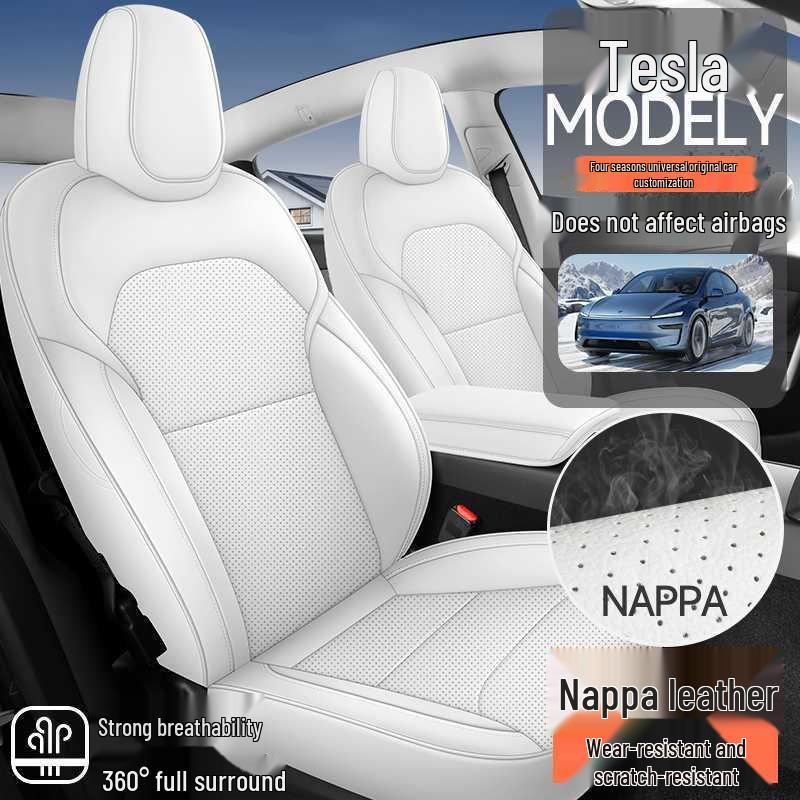 Tesla Model Y All-Season Wear-Resistant Leather Seat Covers & Cushions