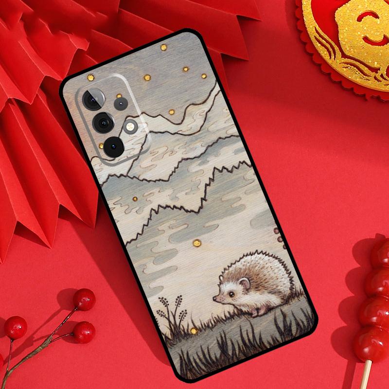 Kawaii Hedgehog Heart Cute Case For Samsung Galaxy M15 M55 M31 M13 M11 M12 M14 M06 M16 M36 M56 M53 M32 M52 M35 M34 M54