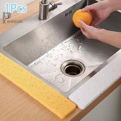 Spritzschutzschwamm für Küchenspüle, verstellbare Abtropfmatte für Geschirr, Wasserauffangwanne für Badezimmer, saugfähige Matte, Arbeitsplattenschutz