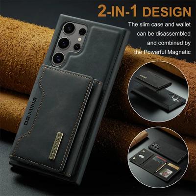 Funda de cuero 2 en 1 con tarjetero y billetera desmontable para Samsung Galaxy S25 S24 S22 Ultra Plus S23 S21 FE A54 A34 A15 A55