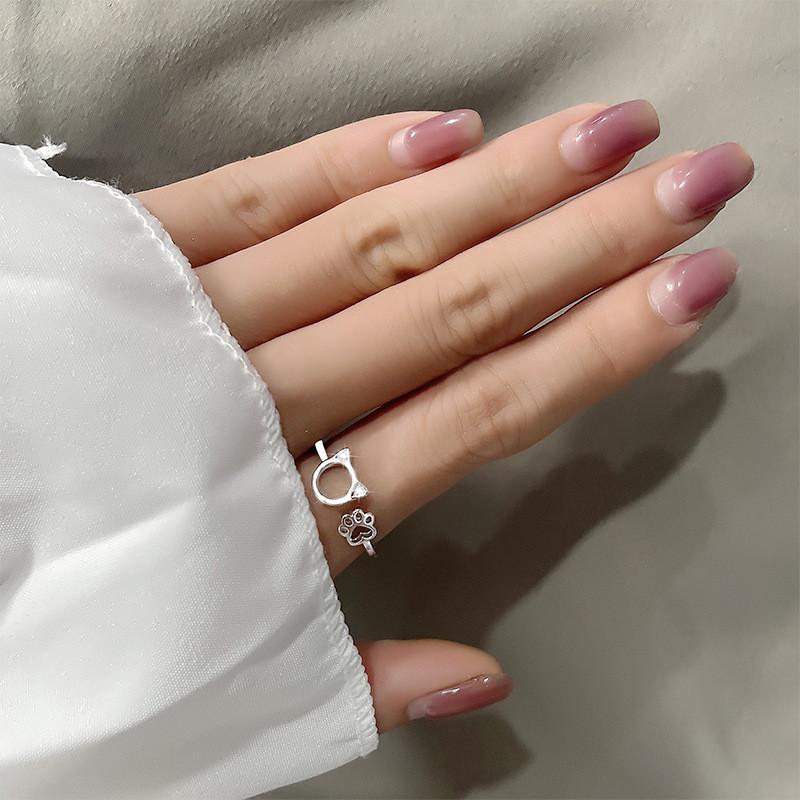 Cat Claw Charming Ring Delicate And Alluring Cute And Sweet Copper Material Adjustable Opening Design Animalzodiac