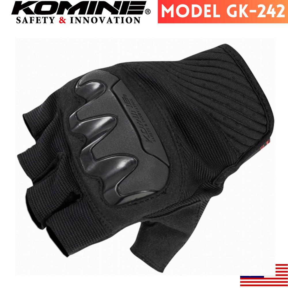 2025 Komine Gloves GK-242 Protect Mesh Half Finger Glove Motorcycle Gloves Top Summer Moto Glove Guantes M