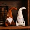 Cute Couple Gnomes Gift Christmas Knit Gnome Plush Nordic Forest Elf Faceless Doll Figurine Handmade Fabric Dolls for Shelf Soft Stuffed Holiday