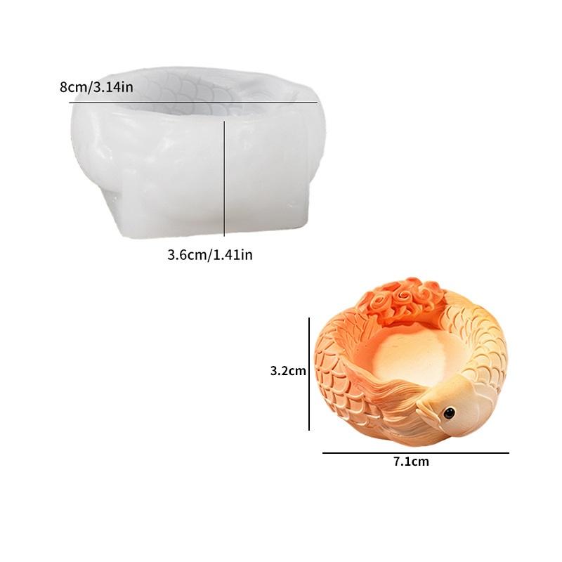 

Gypsum Mold Non Stick Resin Silicone Mold Carp Storage Box Mold Flexible For Cake Decorations Chocolate Molding Resin Crafts