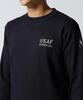 AVIREX HONEYCOMB WAFFLE USAF L/S T-SHIRT navy