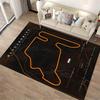 Hungaroring Grand Prix Circuit Map Rug Non-slip rug suitable for living room and bedroom sofas.