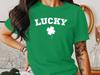 Lucky Shirt (Solid Clover) - St. Patrick's Day Gift Shirt Fun Clover Tee Lucky Irish Shirt, St Pattys Day Shirt