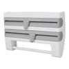 Cling Film Holder Wall Mount Multifunctional Cling Film Cutter with Screws for Kitchen Grey Blue