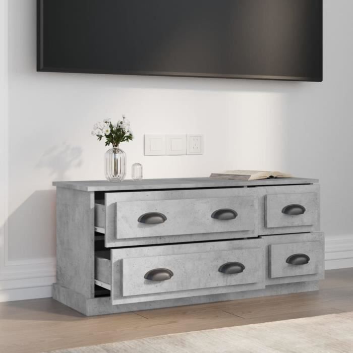 VidaXL TV Cabinet Concrete Grey 100x35.5x45 Cm Engineered Wood 816452