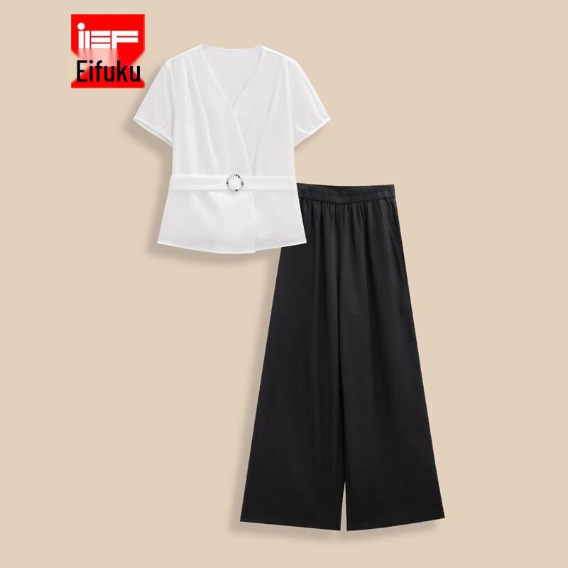 IEF 2026 Summer Korean Commuter Two-Piece Pants Set L