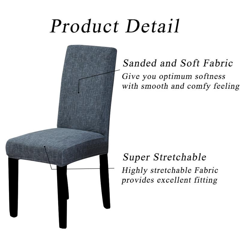 Dining Room Chair Covers Set, Stretch Printed Parsons Chair Slipcovers Spandex Removable Washable Kitchen Chair Protector Cover for Dining Room, Hotel