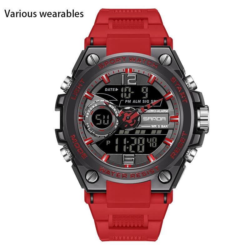 New Harajuku Style Skull Waterproof Men's Electronic Multi-Function Electronic Watch Outdoor Sports Men's Watch