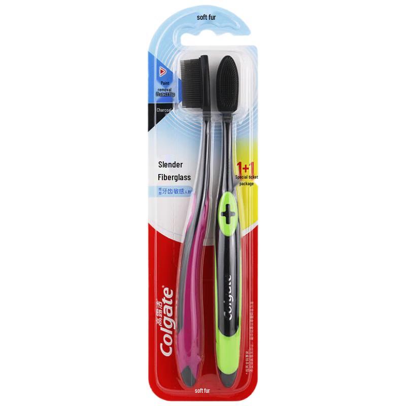 

Colgate Slender Floss-Tip Charcoal Toothbrush 2-Pack