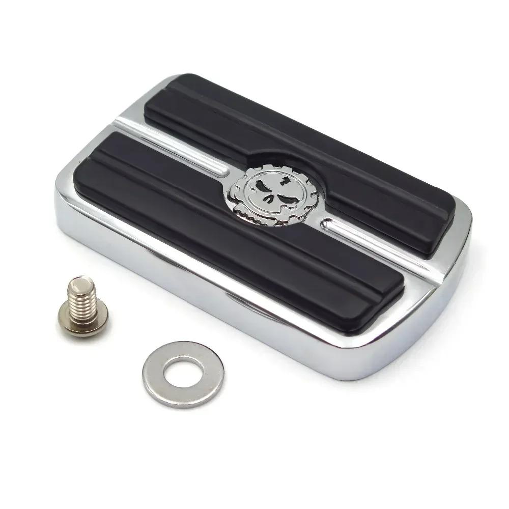 Motorcycle Parts CHROMED For Harley Davidson Touring 1986-2017 Softail Brake Pedal Large Pad H-D Willie G. Skull
