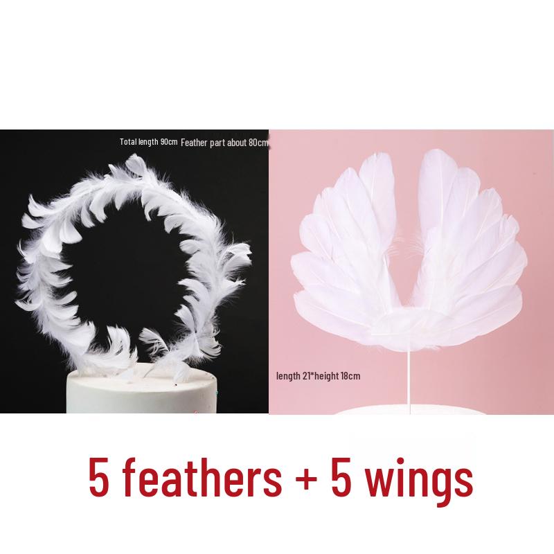 10 Anielskich Piórkowych Topperów i Ozdób na Tort