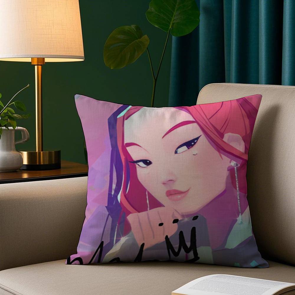 

K-Pop D-Демоны H-Охотники Наволочка Короткий Плюш Принт Наволочка Квадратные Наволочки для Декора Дивана Дома double sided printing:30x30cm