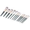 14Pcs Makeup Brush Set Dark Green Beginner Cosmetic Powder Blusher Eyeshadow Blending Tool