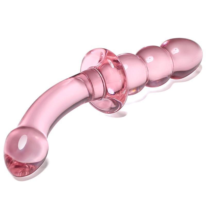 Double Ended Crystal Glass Anal Beads Butt Plug G-spot Stimulation Dildo Penis Gay Masturbate Adult Sex Toy For Women Men
